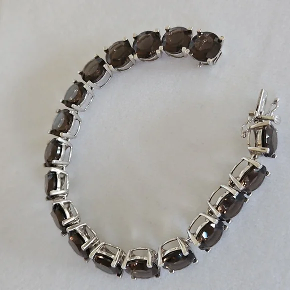Smokey Quartz Tennis Bracelet